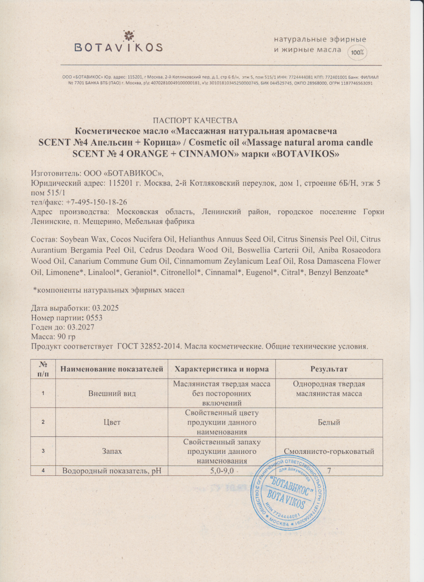 Паспорт №032025